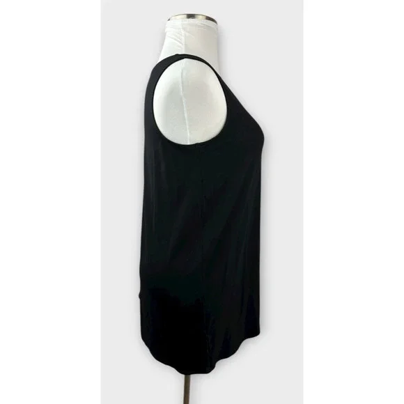 Eileen Fisher Asymmetrical Viscose Jersey Crew Neck Sleeveless Tank Top Size XL - Picture 6 of 11